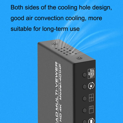 FJGEAR FJ-401HF 4 In 1 Out 4K HDMI Splitter Supports Four Screen Segmentation, FJ-401HF EU Plug, FJ-401HF US Plug