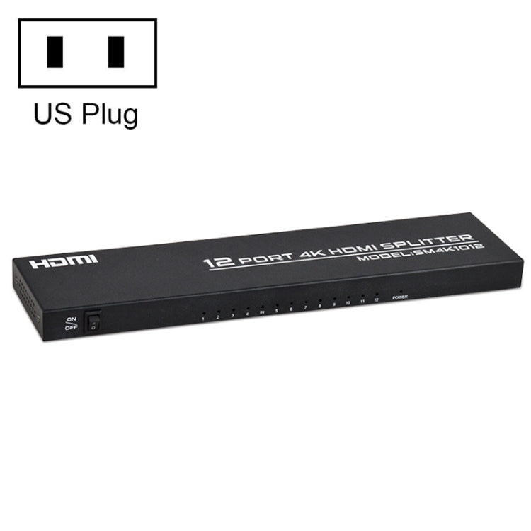 FJGEAR FJ-SM1012 1 In 12 Out 30HZ HDMI 4K HD Audio And Video Splitter, FJ-SM1012 US Plug, FJ-SM1012 EU Plug