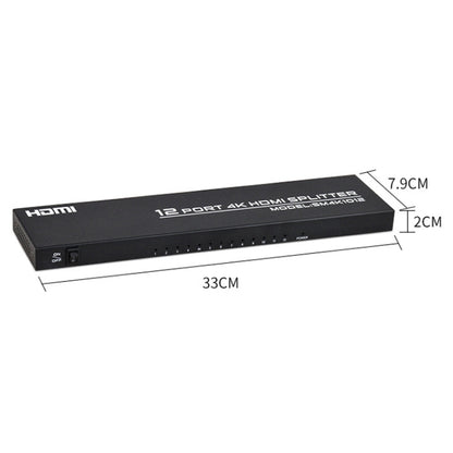 FJGEAR FJ-SM1012 1 In 12 Out 30HZ HDMI 4K HD Audio And Video Splitter, FJ-SM1012 US Plug, FJ-SM1012 EU Plug