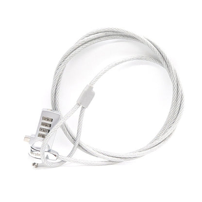 Four Digit Computer Lock Notebook Universal Anti-theft Password Lock, Diameter 3.5 mm Length 1.2 m