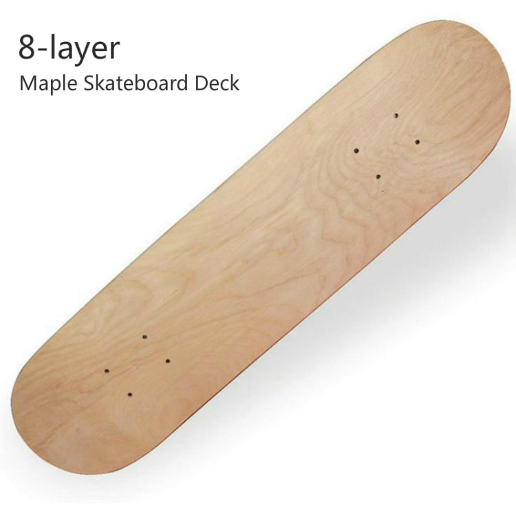 Four-wheeled Skateboard 8-layer Maple Double Raised Skateboard Surface Roughcast Board, 31 x 8 inch