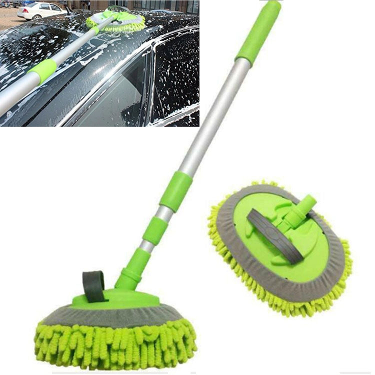 2 PCS Aluminum Alloy Three-section Telescopic Rod Car Wash Cleaning Brush Dusting Tool Dust Mop, Three-section Telescopic