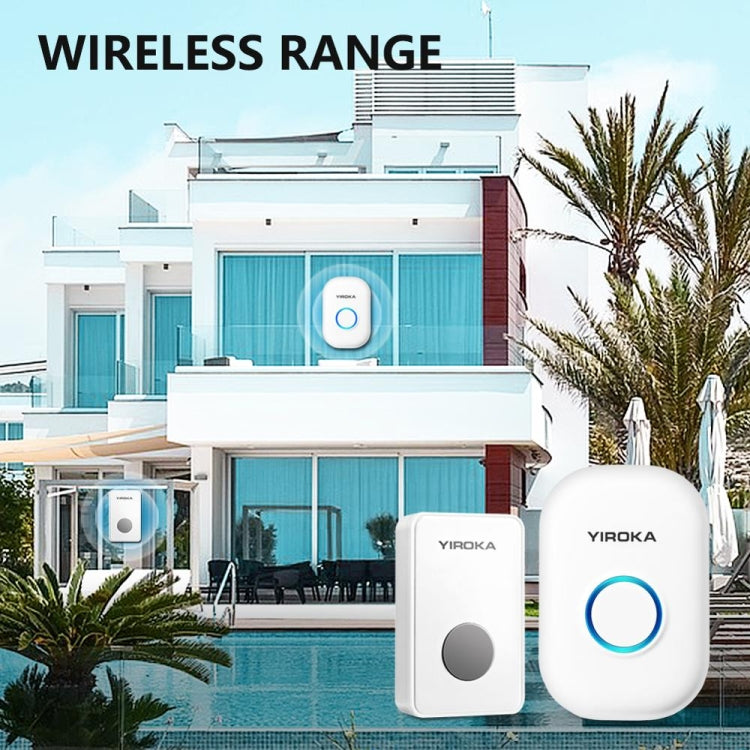 Yiroka Wireless Doorbell Smart Doorbell Digital Doorbell for the Elderly, EU Plug