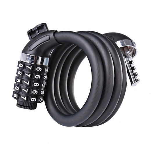WHEEL UP Bicycle Lock Anti-theft Mountain Bike Password Lock Steel Cable Lock Bicycle Riding Accessories Universal, Password type, Key type