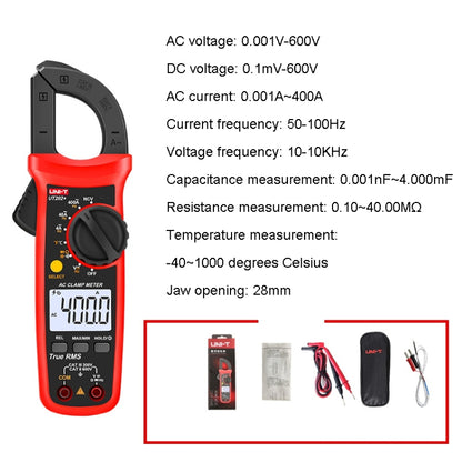 Digital Clamp Multimeter AC/DC Voltage Detector, UT202+ 400A