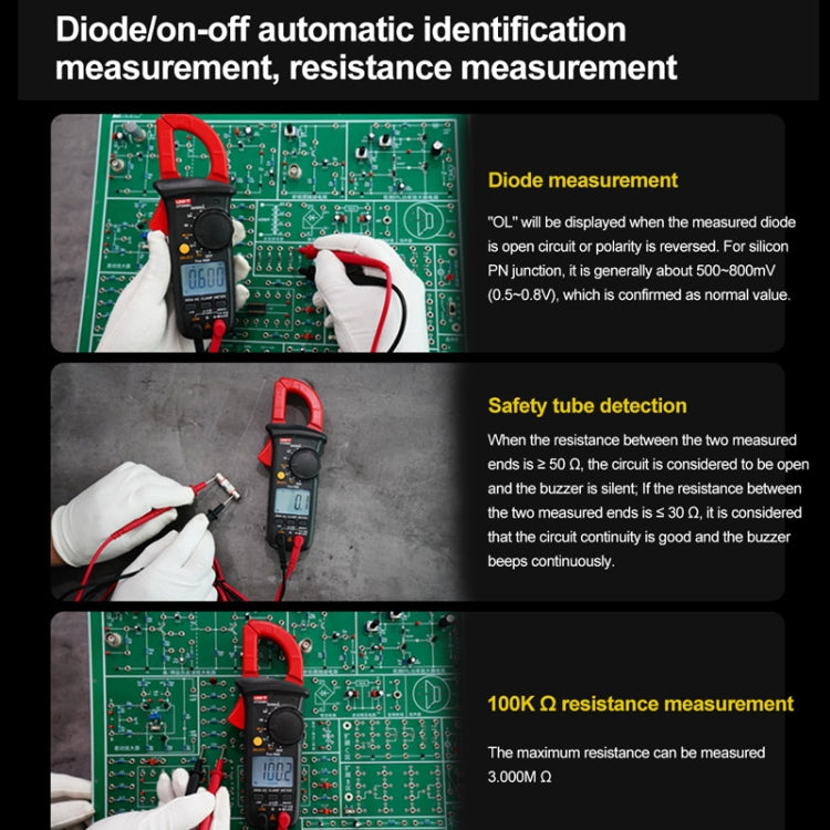 Digital Clamp Multimeter AC/DC Voltage Detector Frequency Resistance Tester, UT200B+ 600A, UT200A+ 400A