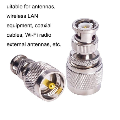 PL259 BNC Male To UHF Male Straight RF Coax Adapter Convertor, BNC Male To UHF Male