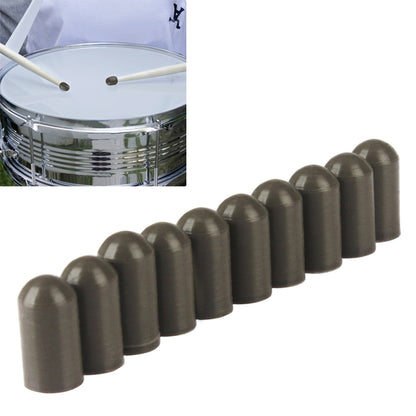10PCS Gray Silicone Drum Stick Cover, 1.7×0.59×0.87cm