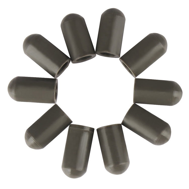10PCS Gray Silicone Drum Stick Cover, 1.7×0.59×0.87cm