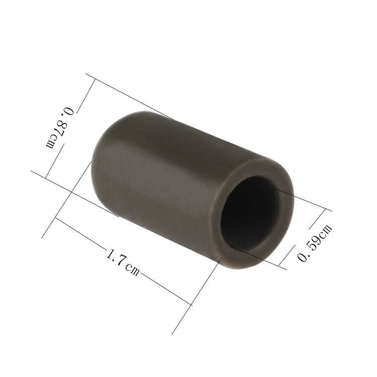 10PCS Gray Silicone Drum Stick Cover, 1.7×0.59×0.87cm