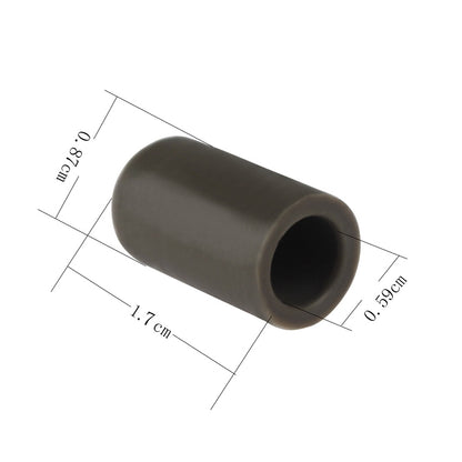 10PCS Gray Silicone Drum Stick Cover, 1.7×0.59×0.87cm