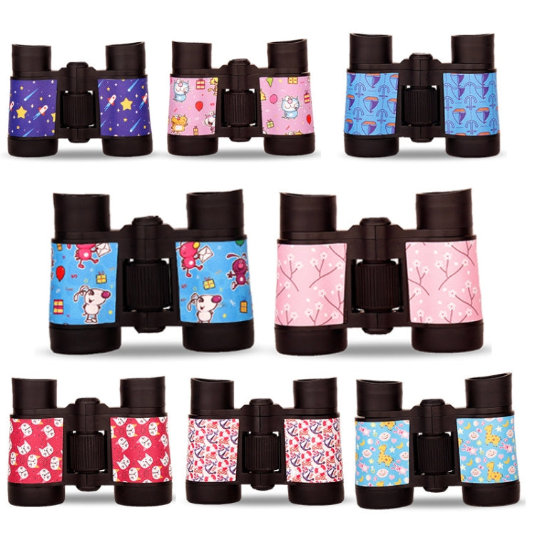 4X30 Binocular Telescope Bird Watching Telescope Gifts for Children, 4X30 Space, 4X30 Cartoon Pink