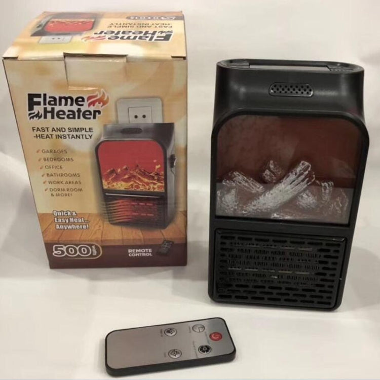 Flame Simulation Mini Portable Desktop Heater, Without Remote Control UK, Without Remote Control EU, With Remote Control US, Without Remote Control US