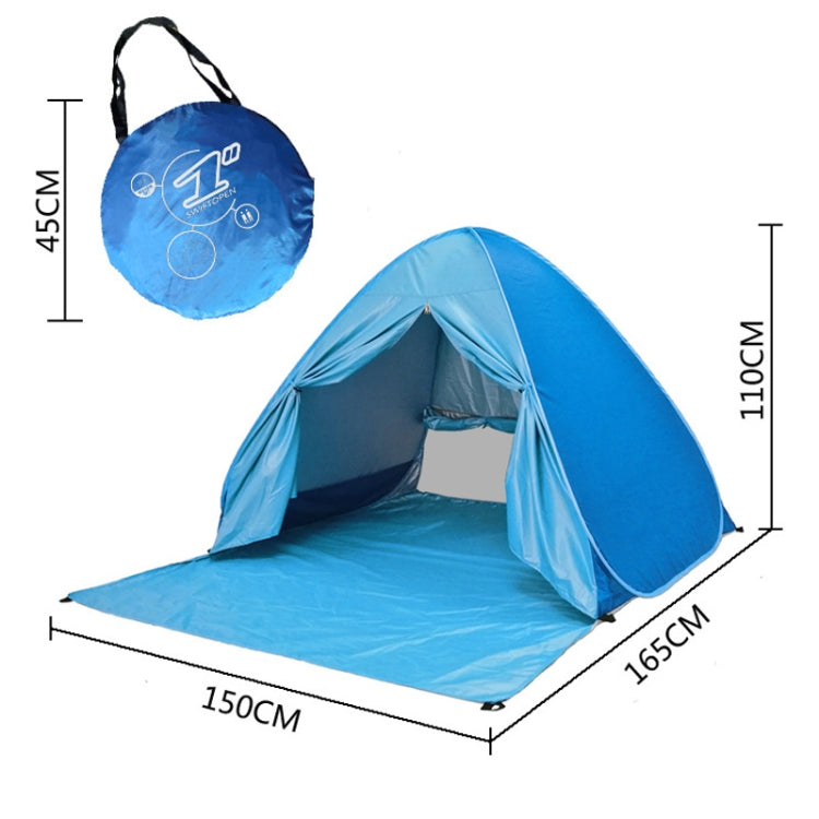 With Curtain Automatic Instant Pop Up Tent Potable Beach Tent, 150x165x110cm, 200x165x130cm