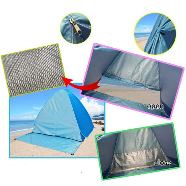 With Curtain Automatic Instant Pop Up Tent Potable Beach Tent, 150x165x110cm, 200x165x130cm