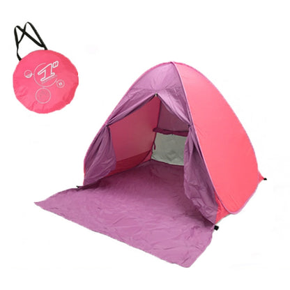 With Curtain Automatic Instant Pop Up Tent Potable Beach Tent, 150x165x110cm, 200x165x130cm