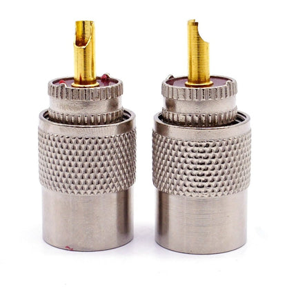10pcs UHF Male PL259 Connector RG8 / RG58 Cable Lug Antenna Connector, UHF Male
