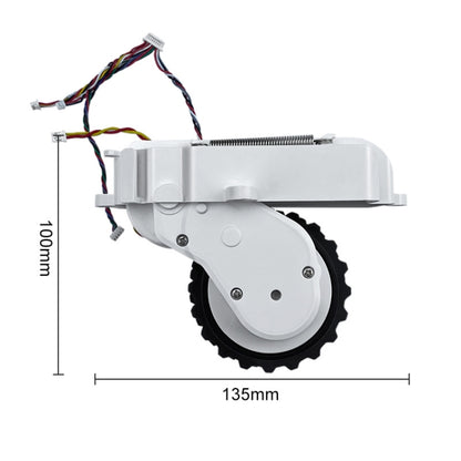 2 PCS Sweep And Mop Machine Walking Wheel For Mijia STYJ02YM / MVVC01-JG, Walking Wheel (White)