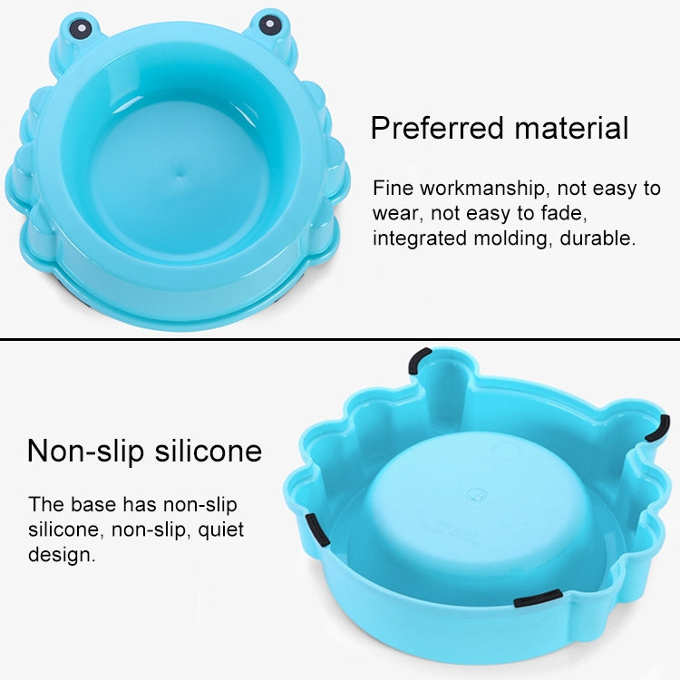 Cartoon Animal Type Stainless Steel Pet Dog Single Bowl, Blue, Red, Green