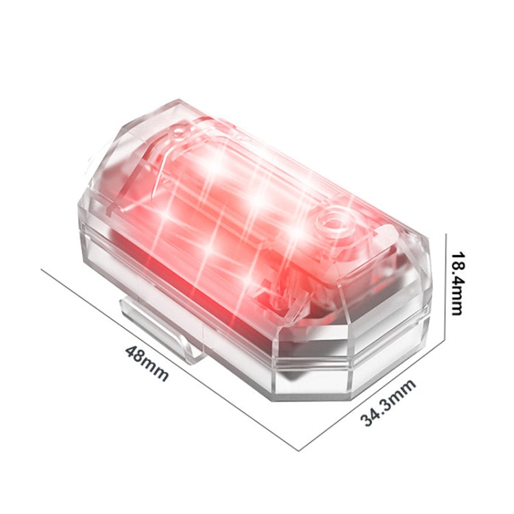 M3 Vibration Sensing Motorcycle Bicycle Aircraft Explosion Lights Cruise Flashing Anti-rear-end Collision Light, 7 Colors M3 Vibration Sensing