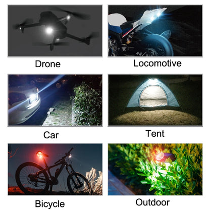 M3 Vibration Sensing Motorcycle Bicycle Aircraft Explosion Lights Cruise Flashing Anti-rear-end Collision Light, 7 Colors M3 Vibration Sensing