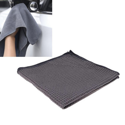 Pineapple Lattice Microfiber Lint-free Absorbent Honeycomb Car Washing Towel, 40x40cm
