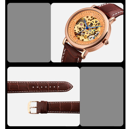 SKMEI 9229 Men Automatic Skeleton Mechanical Watch Thorough Bottom Student Watch, Silver Shell Black Face, Silver Shell Blue Face, Gold Shell Gold Face, Gold Shell Black Face, Rose Gold Shell Black Face, Rose Gold Shell Rose Gold Face