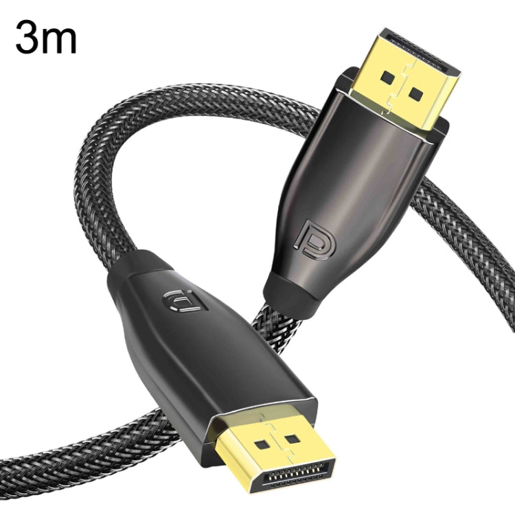 1.4 Version DP Cable Gold-Plated Interface 8K High-Definition Display Computer Cable OD6.0MM 30AWG With Nylon Mesh, 1m, 1.5m, 2m, 3m, 5m