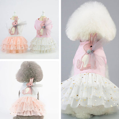 Pet Clothing Cat Dog Spring and Summer Obedient Rabbit Skirt, XS, S, M, L, XL