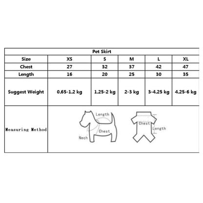 Pet Clothing Cat Dog Spring and Summer Obedient Rabbit Skirt, XS, S, M, L, XL