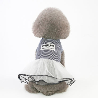 Pet Clothes Dog Summer Breathable Striped Skirt, XS, S, M, L, XL