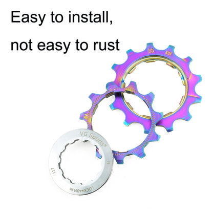 VG SPORTS Bicycle Lightweight Wear -Resistant Colorful Flywheel, 8 Speed 11-28T, 8 Speed 11-32T, 9 Speed 11-28T, 9 Speed 11-32T, 10 Speed 11-28T, 10 Speed 11-32T, 11 Speed 11-28T, 11 Speed 11-32T