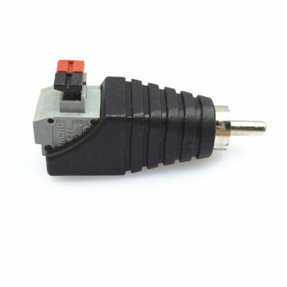 20 PCS RCA Lotus Audio Connector Press Type RCA Male Head Solder-free AV Lotus Head Button