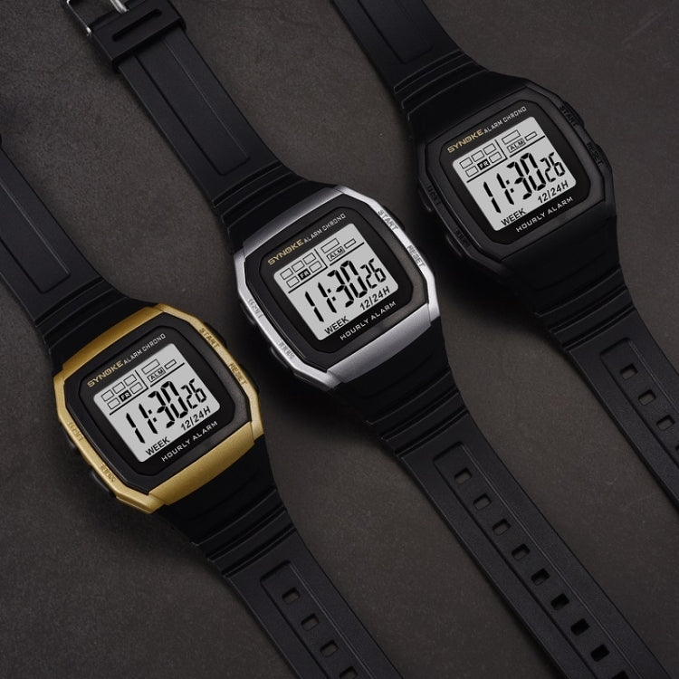 SYNOKE 9023B Multifunctional Sports Shockproof & Waterproof Electronic Watch, Black, Silver, Gold