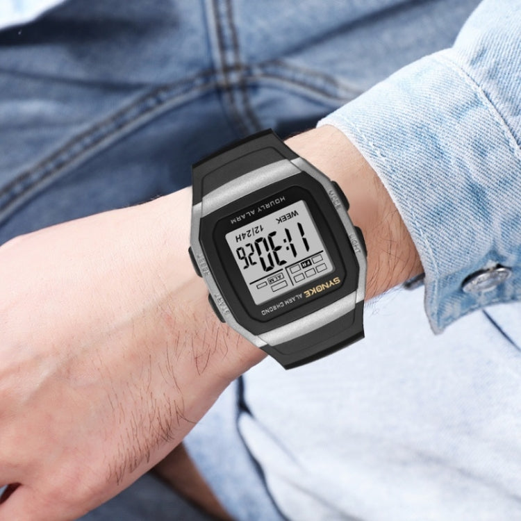 SYNOKE 9023B Multifunctional Sports Shockproof & Waterproof Electronic Watch, Black, Silver, Gold