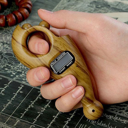 Buddhist Beads Chanting Rolling Automatic Induction Digital Display Electronic Counter, Rolling Induction-Sandalwood