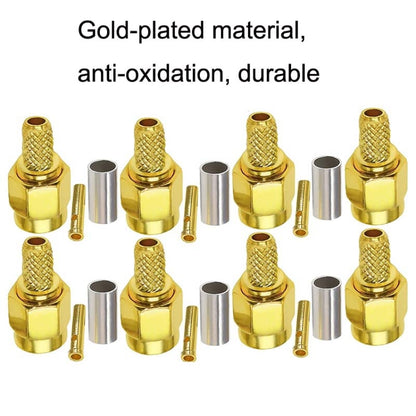 Plug Connector Crimp For RG58 / LMR195 / RG142 / RG400, 10pcs SMA Male, 10pcs SMA Female, 10pcs RP SMA Male, 10pcs RP SMA Female