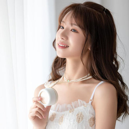 USB Charging Fan Brushless Hanging Neck Mini Sling Lazy Fan, Angel White, Angel Pink, Angel Blue