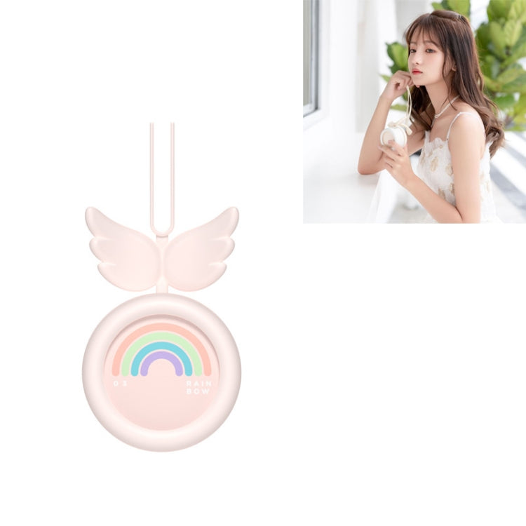 USB Charging Fan Brushless Hanging Neck Mini Sling Lazy Fan, Angel Blue, Angel White, Angel Pink