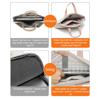 For MacBook 15.6-16.1 Inches MAHOO 10188 Ultra-Thin Hand Computer Bag Messenger Laptop Bag, Khaki, Dark Blue, Gray, Gray+Gray PU Power Bag, Dark Blue+Black PU Power Bag, Khaki+Gray PU Power Bag, Gray+Gray Mouse Pad, Dark Blue+Black Mouse Pad...