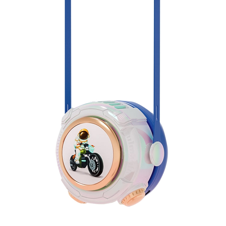 MD666-3 Cartoon Space Capsule Mini Portable Bladeless Hanging Neck Fan, Hanging Neck Fan (Purple), Hanging Neck Fan (Pink), Hanging Neck Fan (Blue)