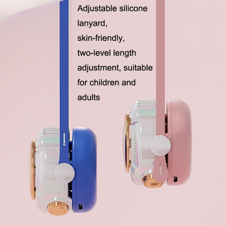 MD666-3 Cartoon Space Capsule Mini Portable Bladeless Hanging Neck Fan, Hanging Neck Fan (Purple), Hanging Neck Fan (Pink), Hanging Neck Fan (Blue)