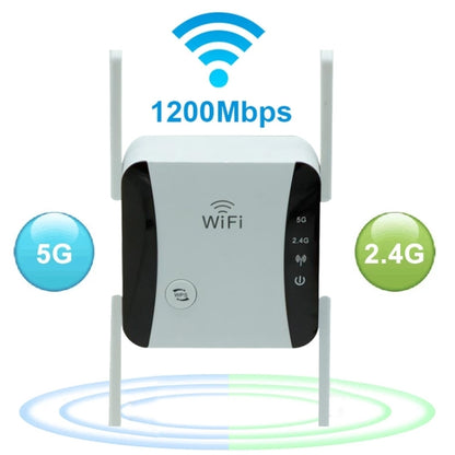 KP1200 1200Mbps Dual Band 5G WIFI Amplifier Wireless Signal Repeater, AU Plug, UK Plug