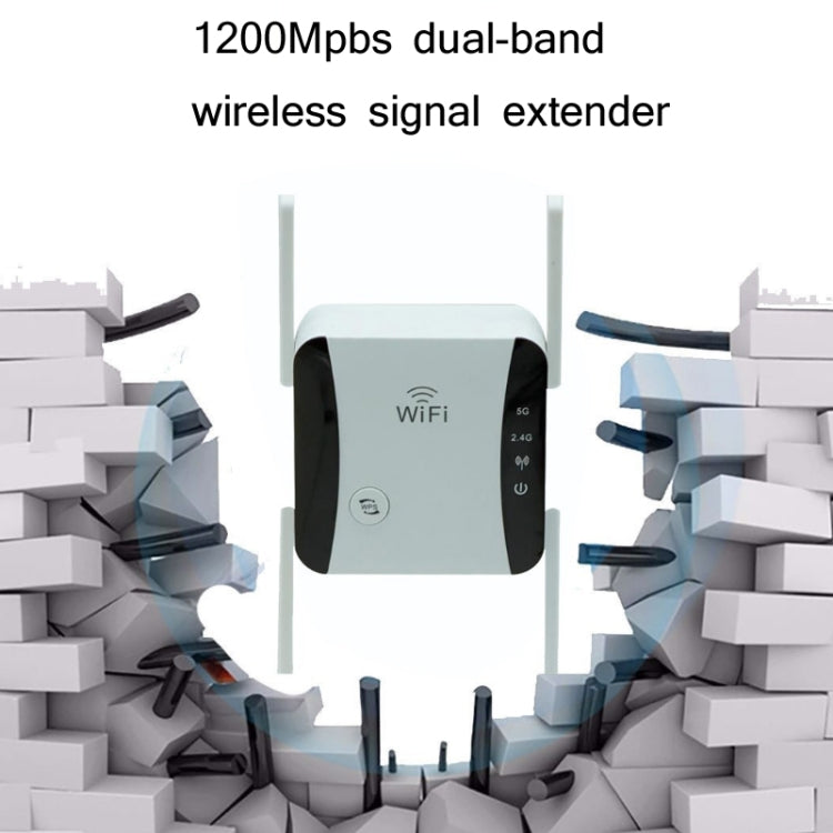 KP1200 1200Mbps Dual Band 5G WIFI Amplifier Wireless Signal Repeater, AU Plug, UK Plug