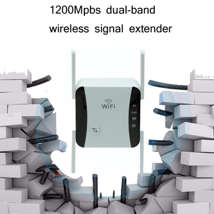 KP1200 1200Mbps Dual Band 5G WIFI Amplifier Wireless Signal Repeater, AU Plug, UK Plug