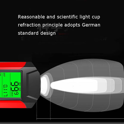 Front Light (With Fog Light) & Horn & Speedometer  Multifunctional Bicycle Mountain Bike Headlight, Code Watch (Blue), Code Watch (Red), Code Watch (Black)