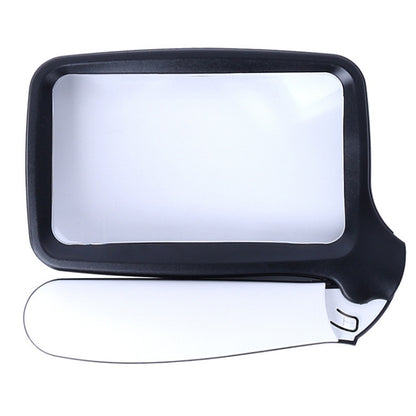 2X Handheld Folding Five LED Lights For Elderly People Reading Newspapers HD Acrylic Optical Lens Magnifying Glass, Folding With LED Lights