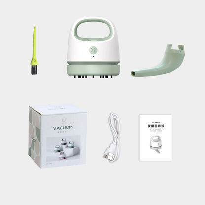 C502 Office Desktop Keyboard Cleaning Vacuum Cleaner USB Charging Mini Portable Car Vacuum Cleaner, Powder, Gray, Blue, Green