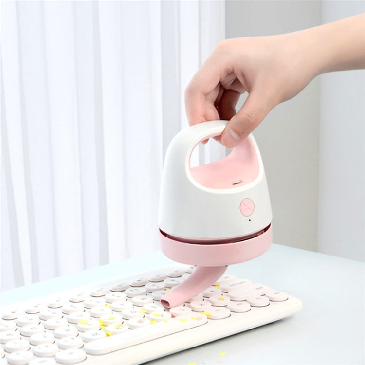 C502 Office Desktop Keyboard Cleaning Vacuum Cleaner USB Charging Mini Portable Car Vacuum Cleaner, Powder, Gray, Blue, Green