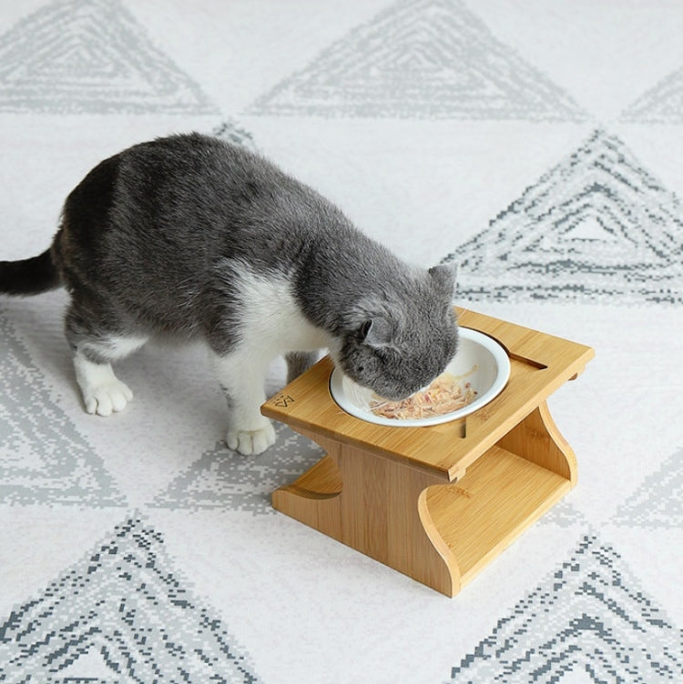 Pet Solid Wood Dining Table Pet Food Bowl Pet Supplies, Pet Solid Wood Bowl